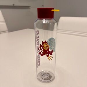 NWT 2023 STARBUCKS ASU SUN DEVILS SPARKY 24OZ WATER BOTTLE MAROON & GOLD ☀️😈